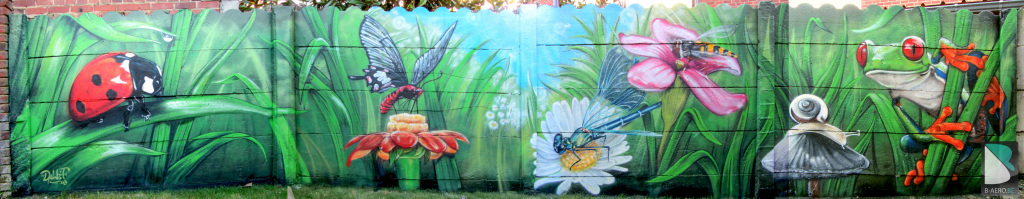 Nature-insecte-graffiti-belgique-mur-jardin